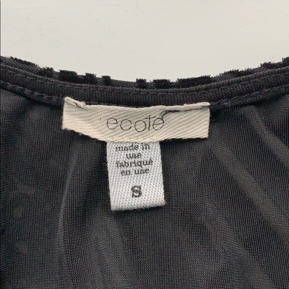 UO x Ecote Black Velvet Romper - Picture 6 of 6